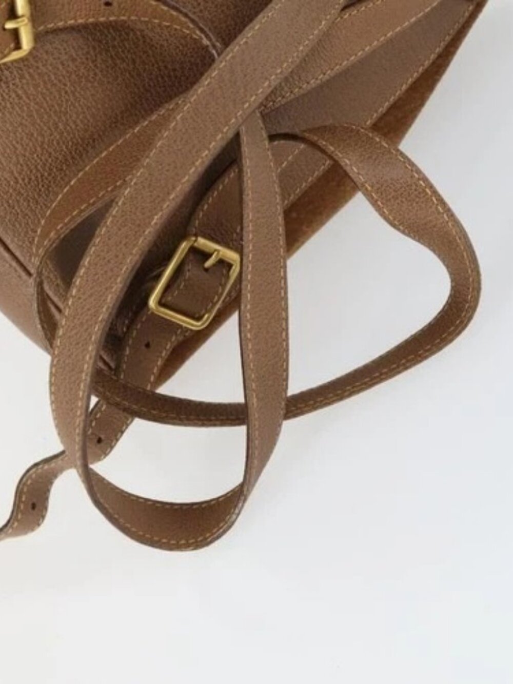 GUCCI Bamboo Backpack Suede Brown Gold 003 - Picture 7 of 16